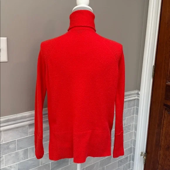 J. Crew Vibrant Red Cowl Neck Sweater in super soft yarn. - Picture 4 of 5